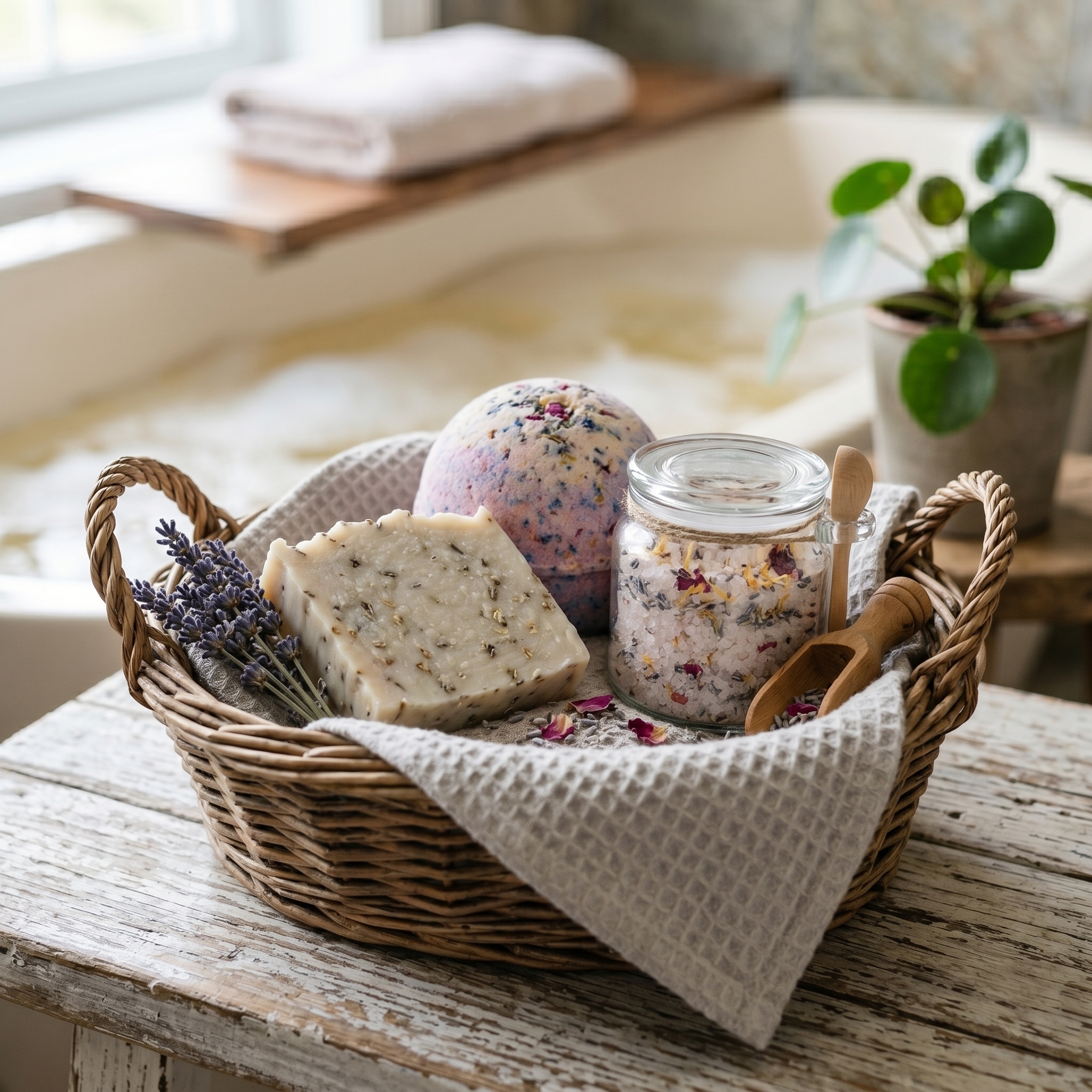 Spa Night Set Soak & Unwind Set (Soap + Bath Bomb + Bath Salts 4oz)